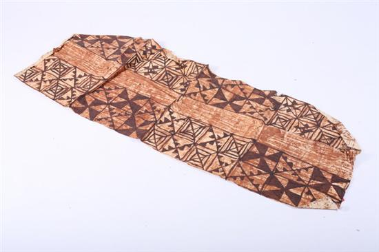 Appraisal: LUBA BANANA FROND CLOTH Congo Comprised of overlapping banana leaves