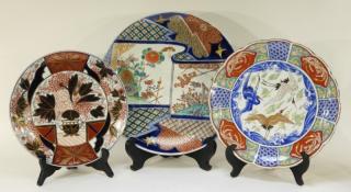 Appraisal: Japanese Imari Porcelain Chargers JAPAN TH- TH CENTURY A group