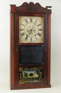 Appraisal: Connecticut Empire Mahogany Mantle Clock Connecticut Empire mahogany mantel clock