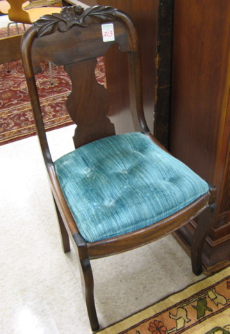 Appraisal: A SET OF THREE EMPIRE MAHOGANY SIDE CHAIRS American late