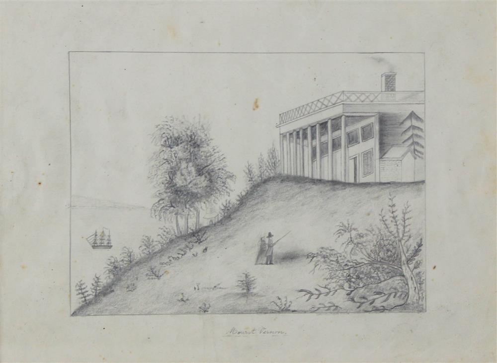 Appraisal: AUGUSTUS MERRILL AMERICAN TH CENTURY MOUNT VERNON Graphite on paper