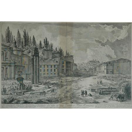 Appraisal: Giovanni B Piranesi VEDUTA DEL SITO OVERA LANTICO FORO ROMANO