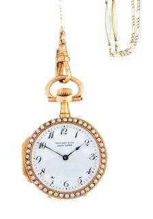 Appraisal: Patek Philippe For Tiffany Ladies Gold Pocket Watch with Chai