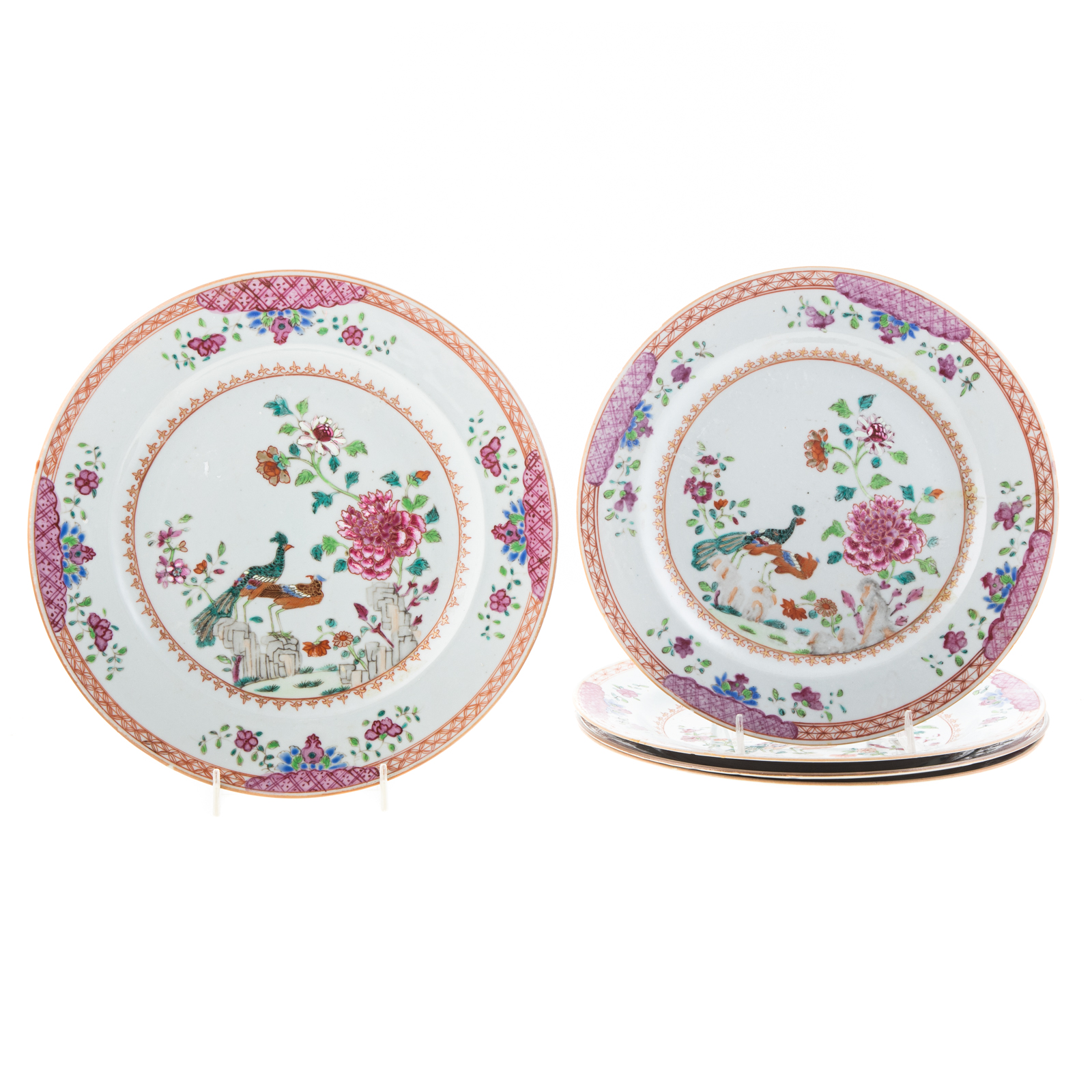 Appraisal: CHINESE EXPORT FAMILLE ROSE CHARGER PLATES Circa - charger having