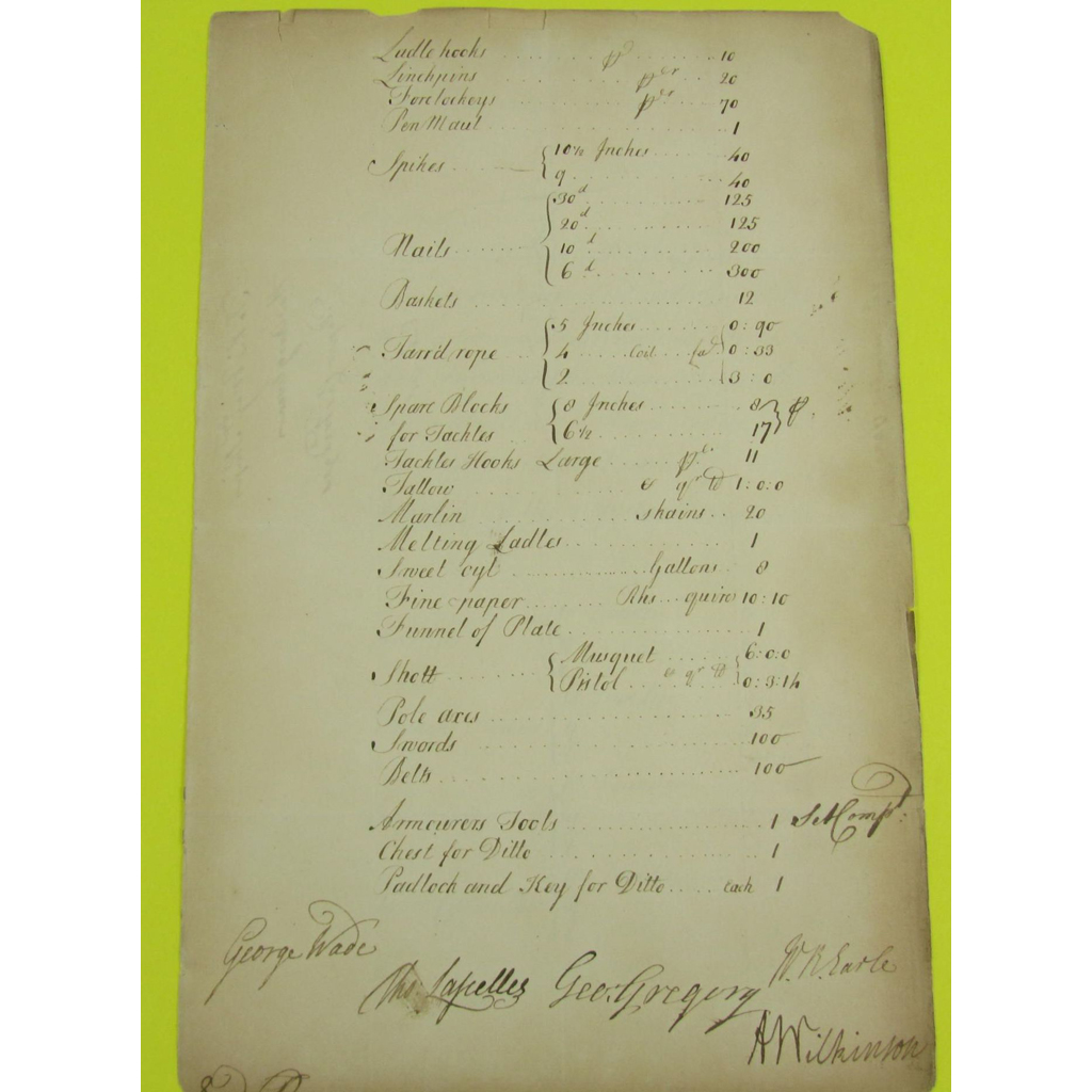 Appraisal: Jacobite Rebellion - Wade General George - Fine ordnance document