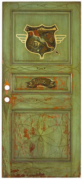 Appraisal: A Von Dutch painted front door from Stan Betz's home