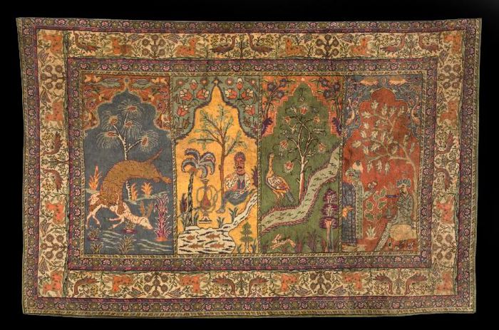 Appraisal: Silk Tabriz Prayer Carpet ' x '