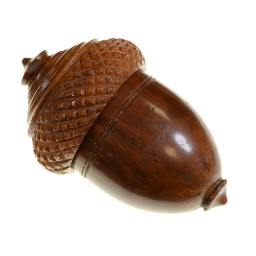 Appraisal: Treen A coquilla nut nutmeg or spice grater first half