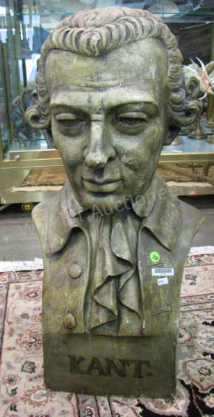 Appraisal: A ceramic antique style bust of the philosopher Immanuel Kant