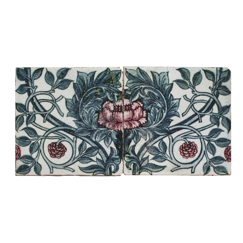 Appraisal: WILLIAM MORRIS - FOR WILLIAM DE MORGAN - PAIR OF