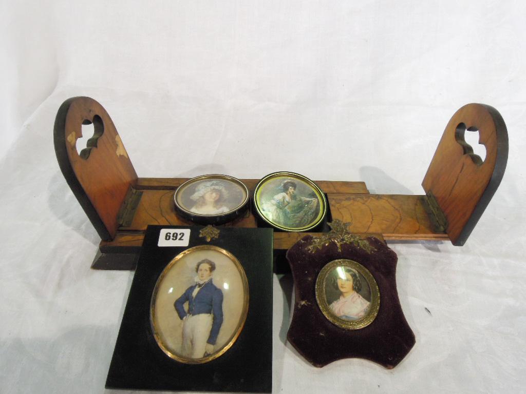 Appraisal: A small collection of Victorian style miniature portraits seven in