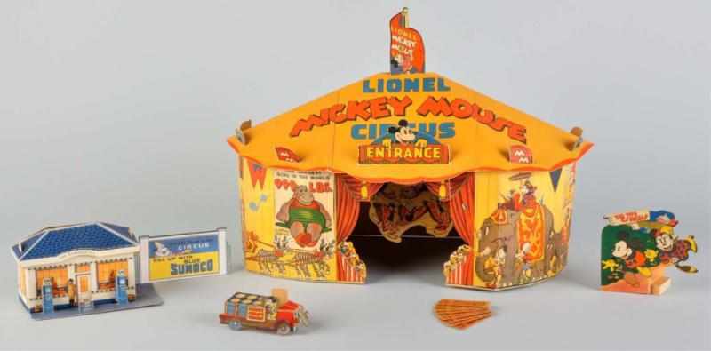 Appraisal: Tin Lionel Disney Mickey Circus Train Wind-Up Toy Description American