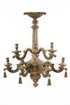 Appraisal: CANDELABRA - Early th c hand carved seven arm wall