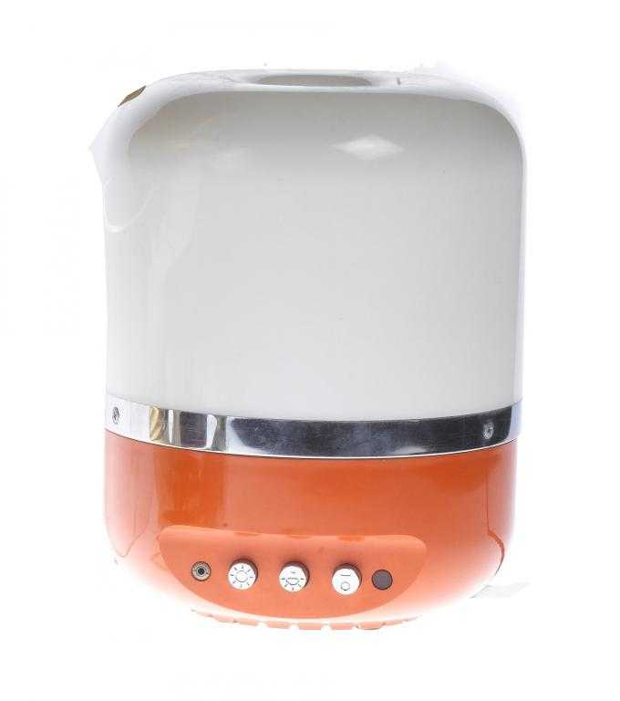 Appraisal: AN ITALIAN ORANGE AND WHITE PLASTIC RADIO LAMPADA DESIGNED BY