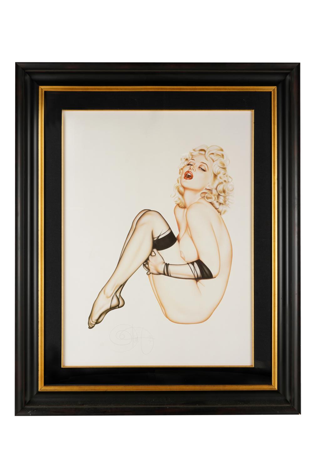 Appraisal: OLIVIA DE BERARDINIS B PIN-UP GIRLcolor lithograph signed and numbered