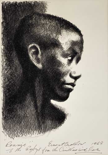 Appraisal: ERNEST CRICHLOW - Ronnie Lithograph circa - x mm x