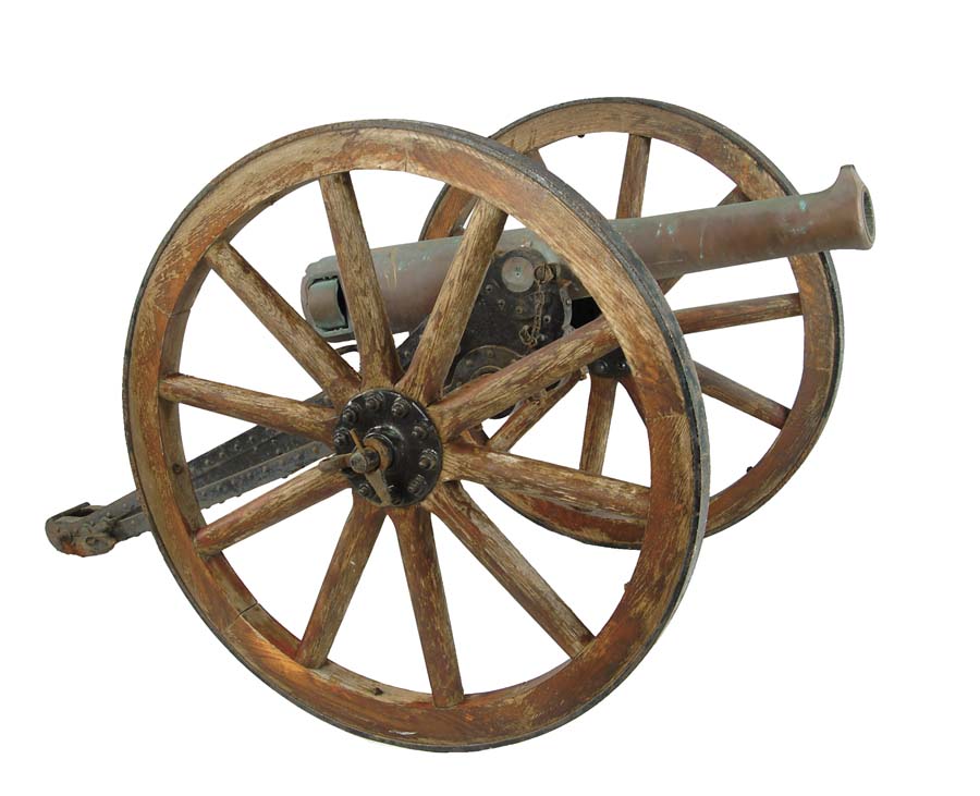 Appraisal: SMALL EARLY EUROPEAN HOWITZER ON CARRIAGE Bronze barreled cannon with