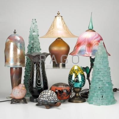 Appraisal: CONTEMPORARY ART GLASS LIGHTING Ten pieces late th st c