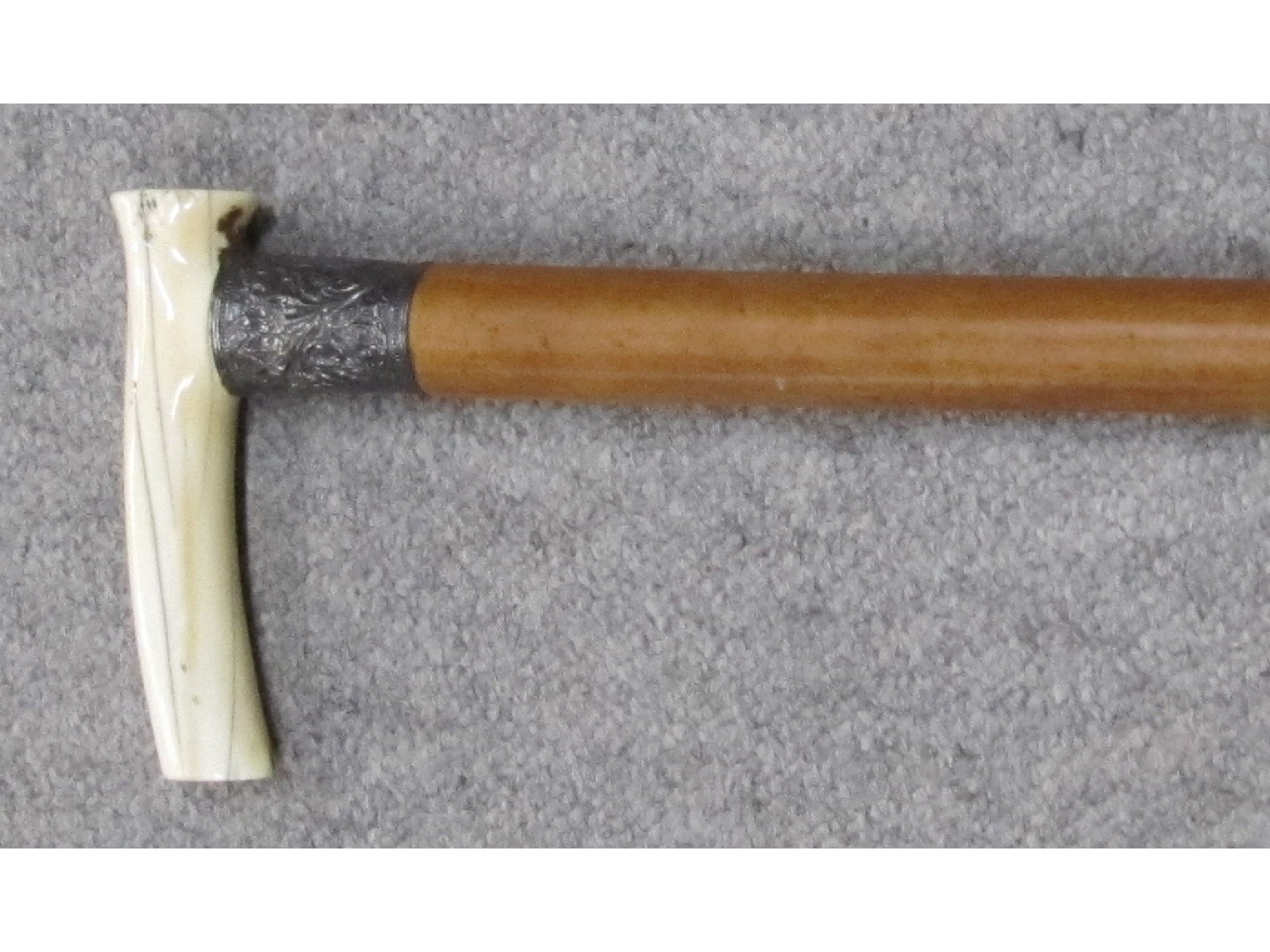 Appraisal: A bone handled walking stick