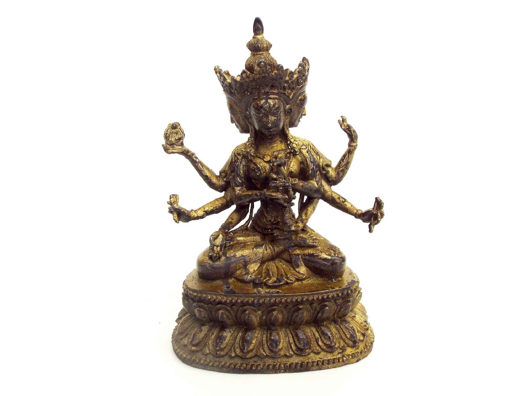 Appraisal: Chinese gilt bronze bodhisattva figure high