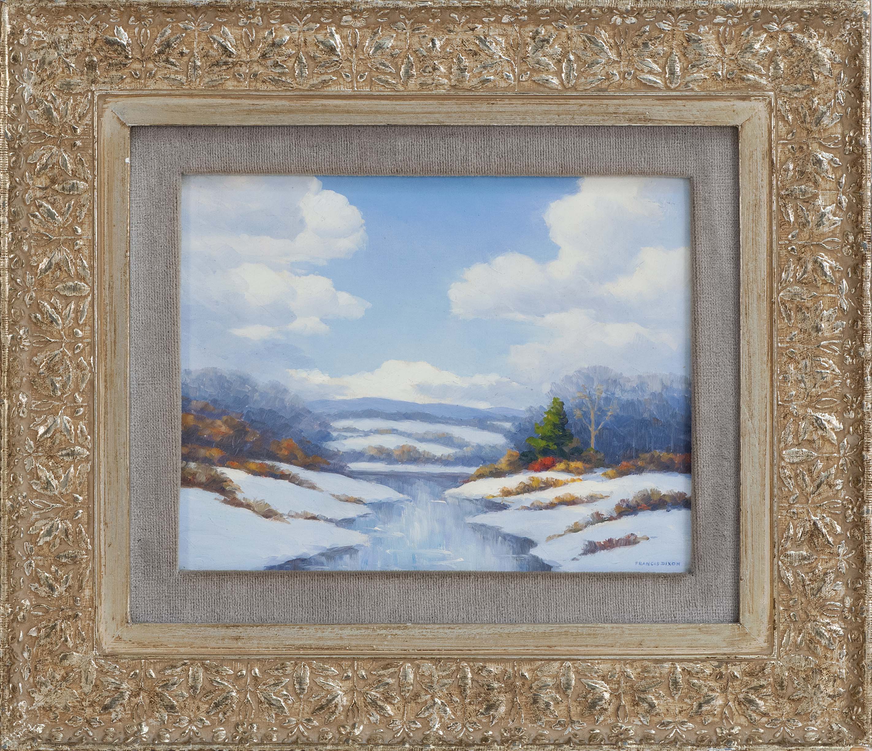 Appraisal: FRANCIS STILLWELL DIXONAmerican - Winter river scene Signed lower right