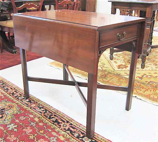 Appraisal: FEDERAL STYLE MAHOGANY DROP-LEAF PEMBROKE TABLE Kittinger Furniture Co Buffalo