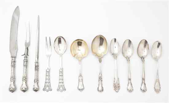 Appraisal: A Group of Sterling Silver Serving Articles comprising two spoons