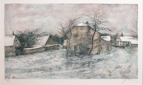 Appraisal: L'heure Calme Gantner Bernard French born lithograph printed in colors