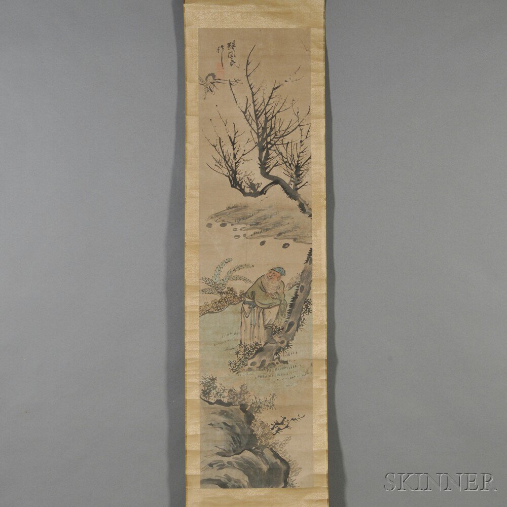 Appraisal: Hanging Scroll China ink and color on paper in the