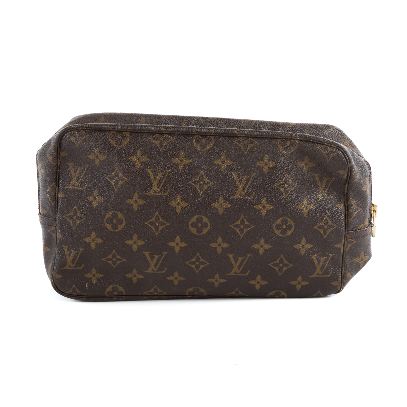 Appraisal: A LOUIS VUITTON MONOGRAM TOILETRY POUCH GM A brown and