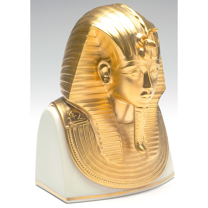 Appraisal: Rare Lenox sculpture gold Mask of Tutankhamun ivory porcelain with