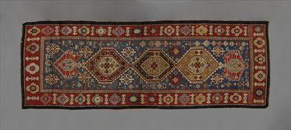 Appraisal: SOUTH CAUCASIAN LONG RUG Th light blue field worked with