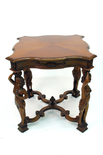 Appraisal: RENAISSANCE STYLE MAHOGANY CENTER TABLE American c 's having a