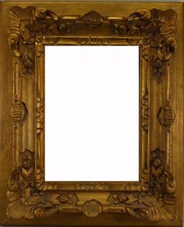 Appraisal: Hand Carved Wood Frame Hand Carved Wood Frame Rabbet x