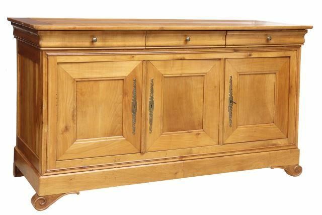 Appraisal: French Louis Philippe period fruitwood sideboard th c rectangular top