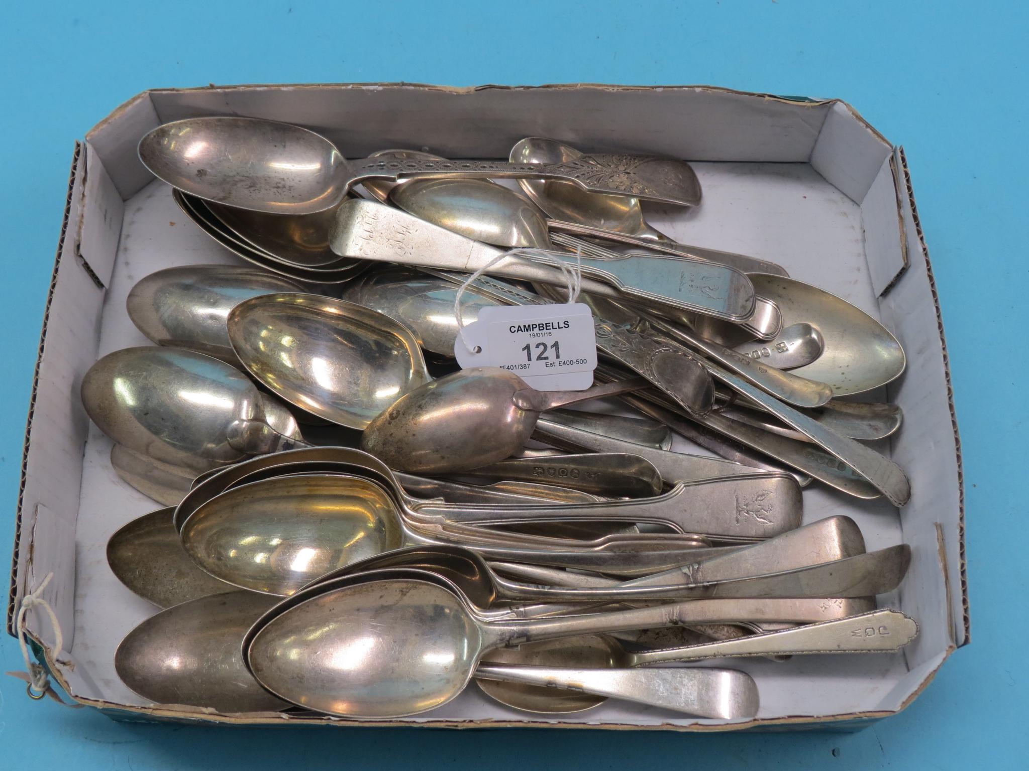 Appraisal: A collection of miscellaneous Georgian and later silver spoons largely