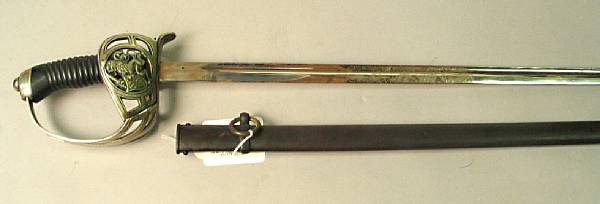 Appraisal: A Bavarian Model other ranks cavalry sword The inch nickel-plated