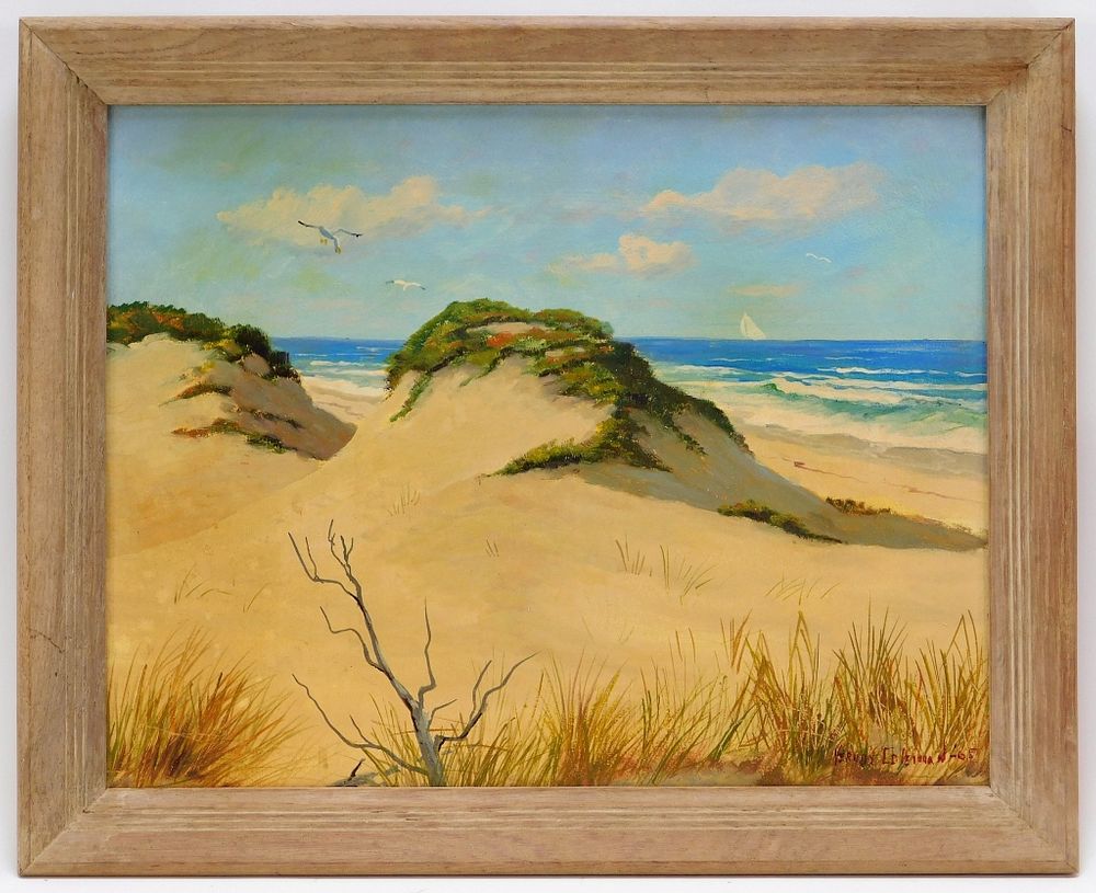 Appraisal: Vernon Herbert Coleman O B Coastal Beach Painting Connecticut Massachusetts