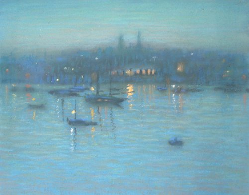 Appraisal: Twilight Effect Gloucester Artist Burpee William Partridge American - A