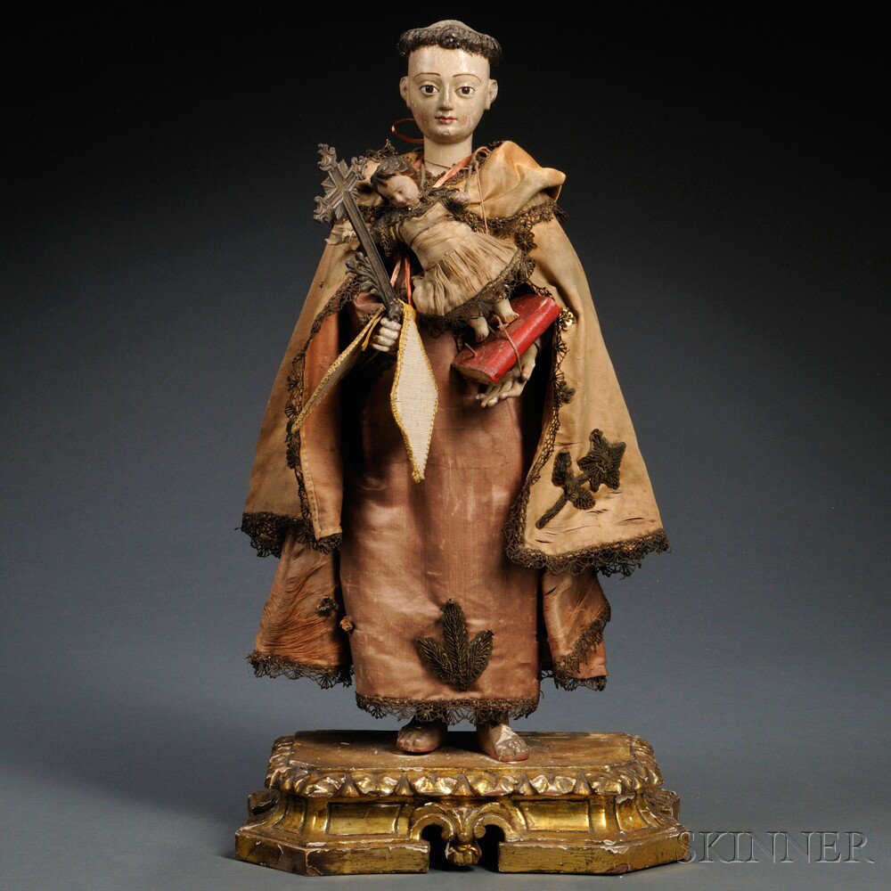 Appraisal: Creche Figure of Saint Antony of Padua th century face