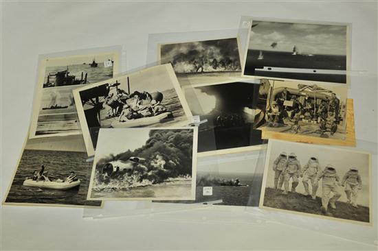 Appraisal: ELEVEN WWII PRESS PHOTOS American s World War Two era