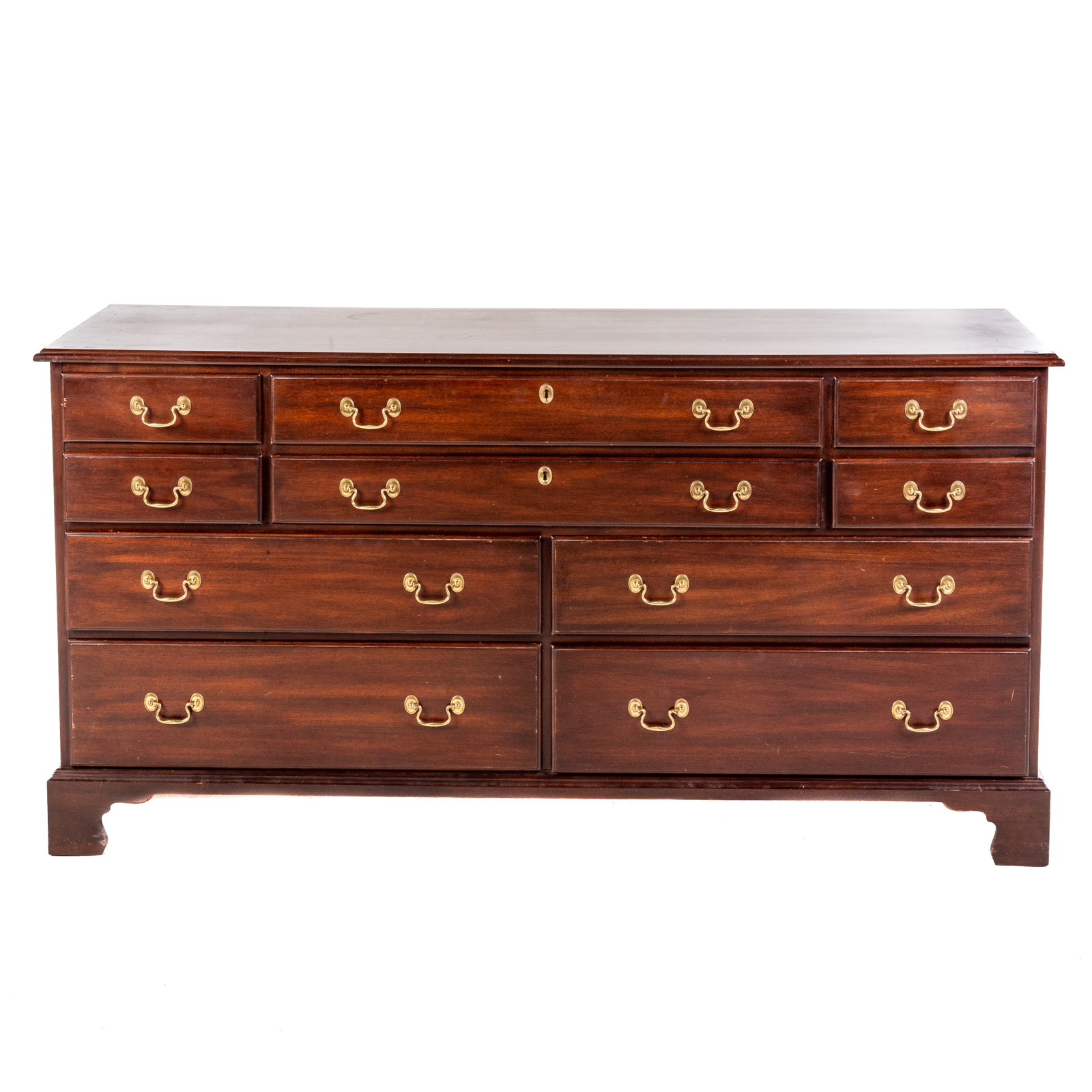 Appraisal: HENKEL HARRIS MAHOGANY CHIPPENDALE STYLE DRESSER th century on Chippendale