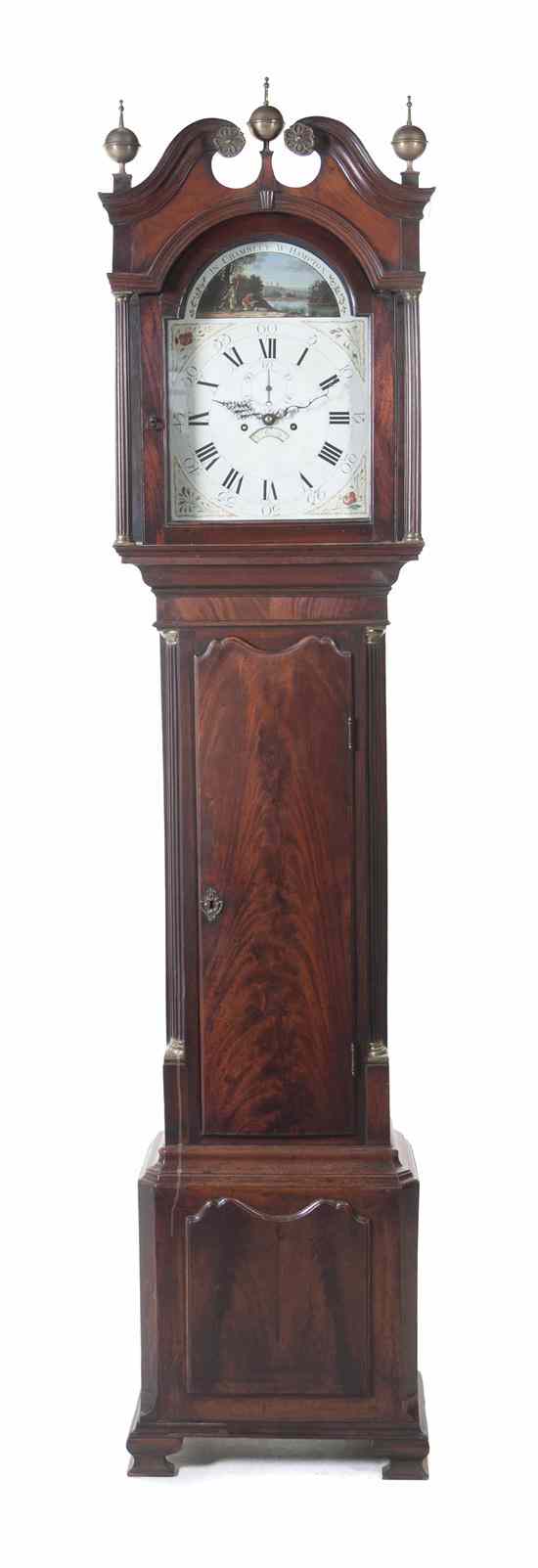 Appraisal: A George III Mahogany Tall Case Clock having a broken