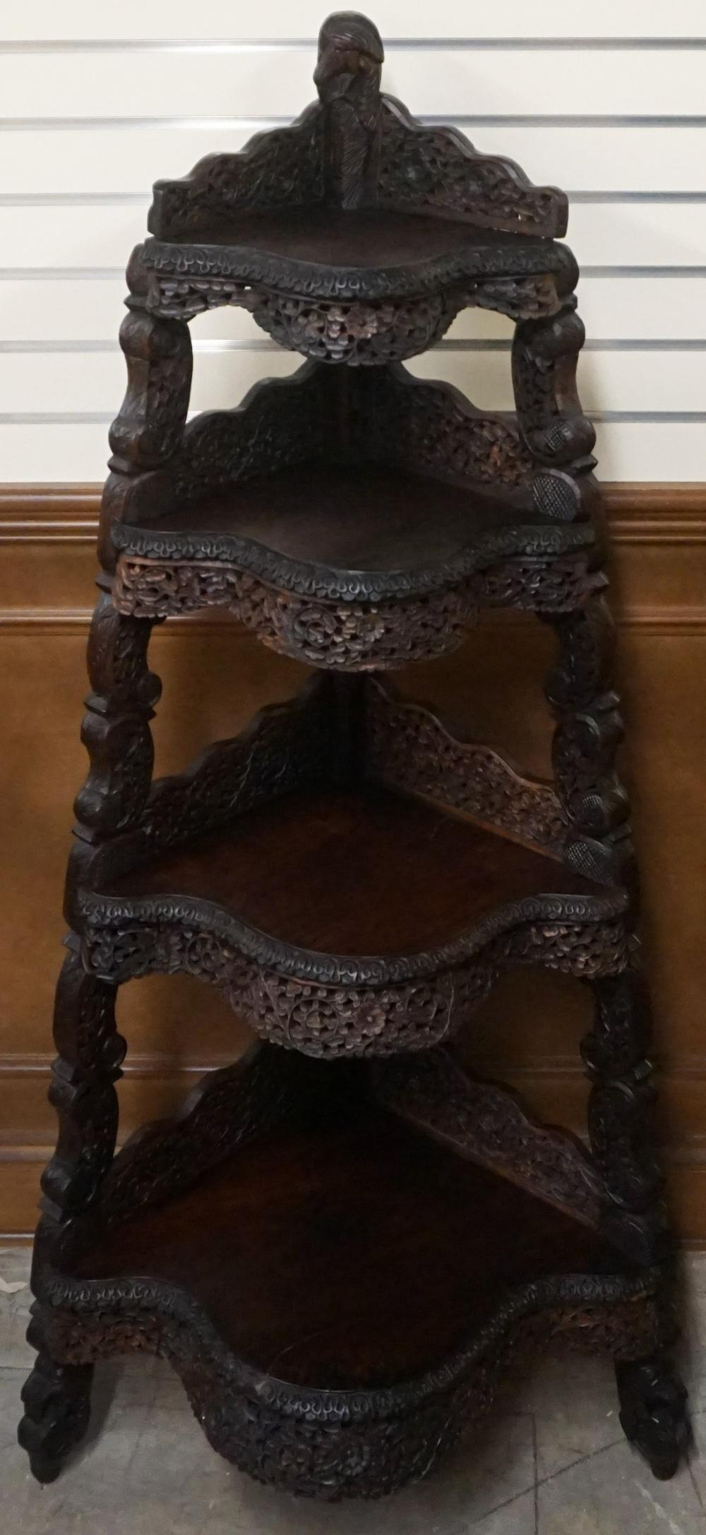 Appraisal: Anglo-Indian Rosewood Etagere x x in x x cm