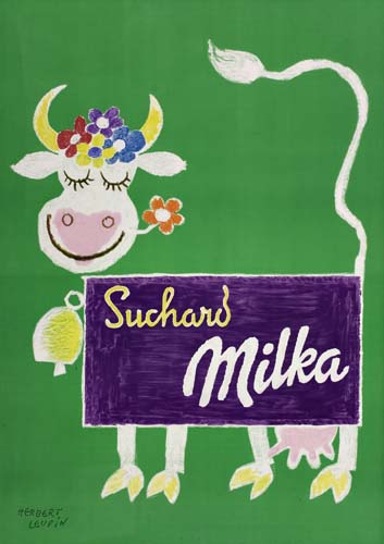 Appraisal: HERBERT LEUPIN SUCHARD MILKA x inches Condition A- creases in