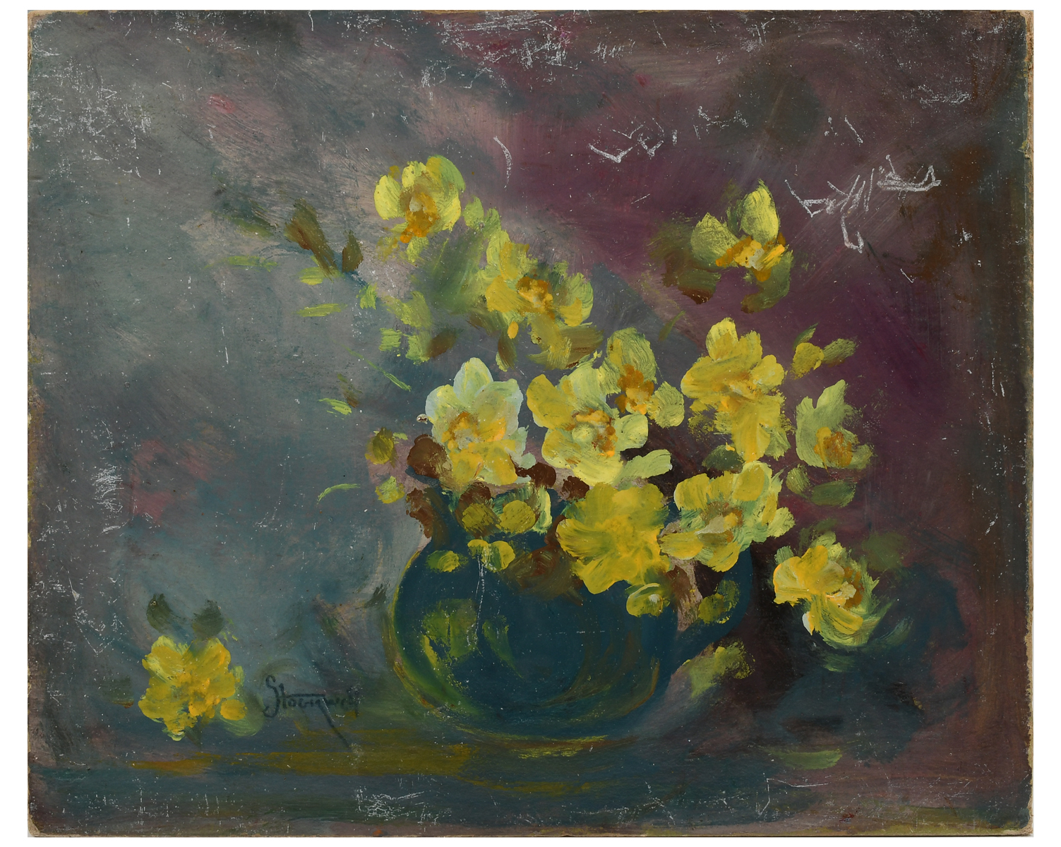 Appraisal: STOCKWELL Catherine Haynes American - Still Life with Yellow Flowers