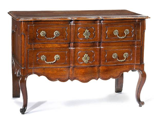 Appraisal: A Louis XV bronze mounted walnut commode third quarter th