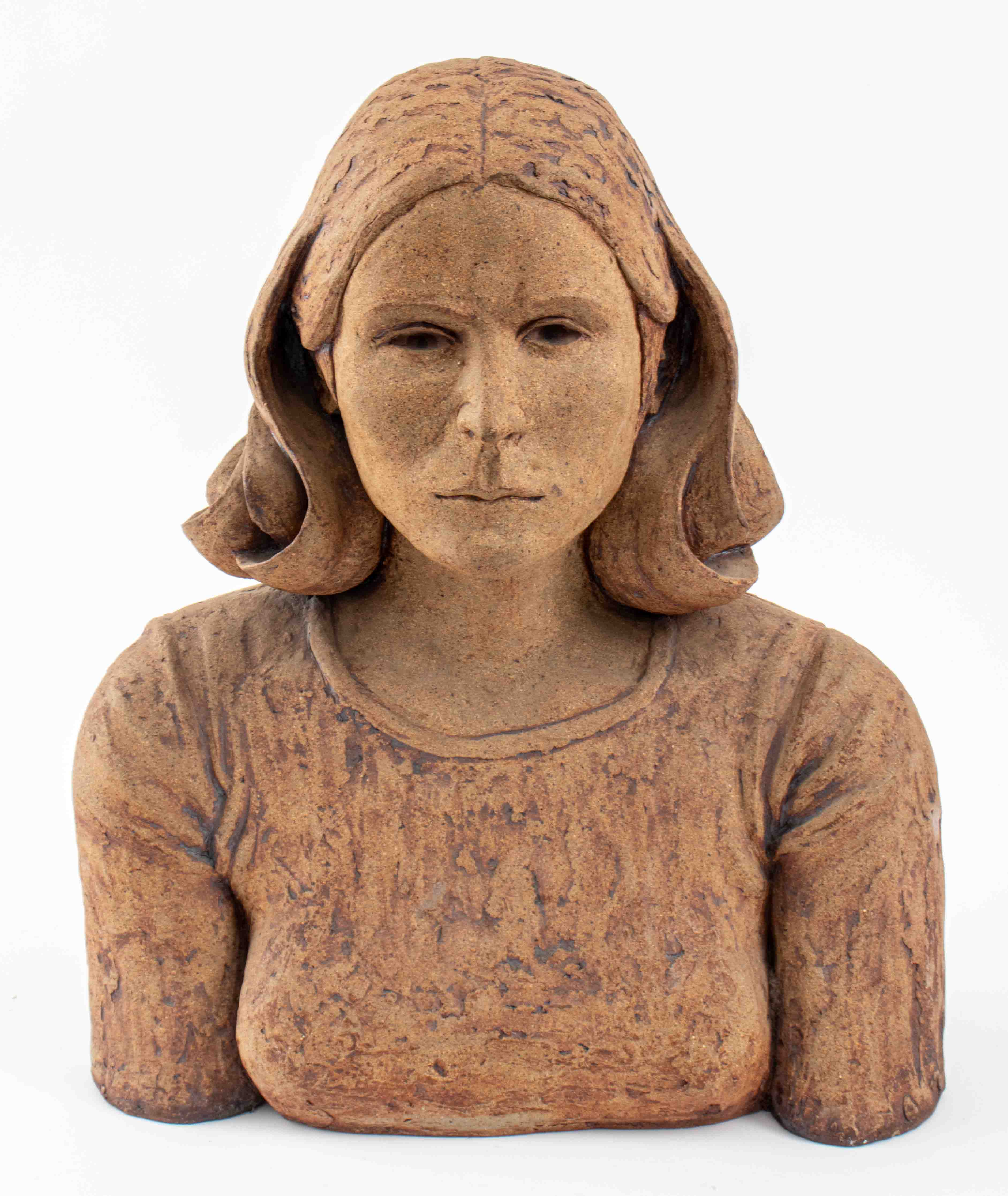 Appraisal: LOUIS MENDEZ CERAMIC WOMAN PORTRAIT SCULPTURE Louis Mendez American -