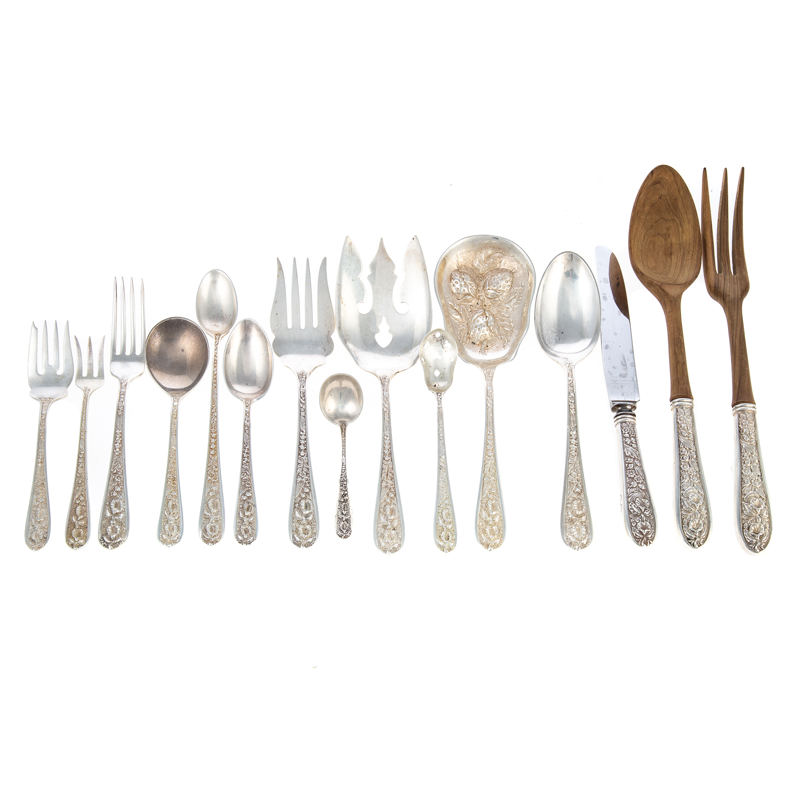 Appraisal: STIEFF STERLING CORSAGE FLATWARE SERVICE Service for eight including dinner