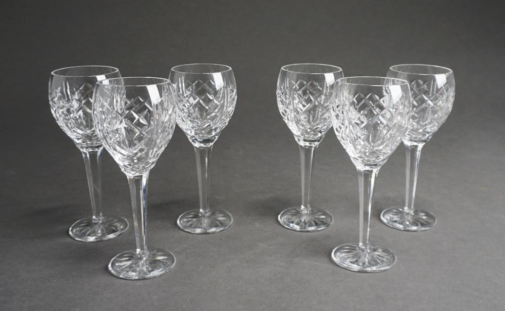 Appraisal: SET OF SIX WATERFORD CRYSTAL STEM WINE GLASSESSet of Six